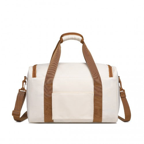 EA2321 - Kono Spacious Travel Storage Bag Handbag - Cream