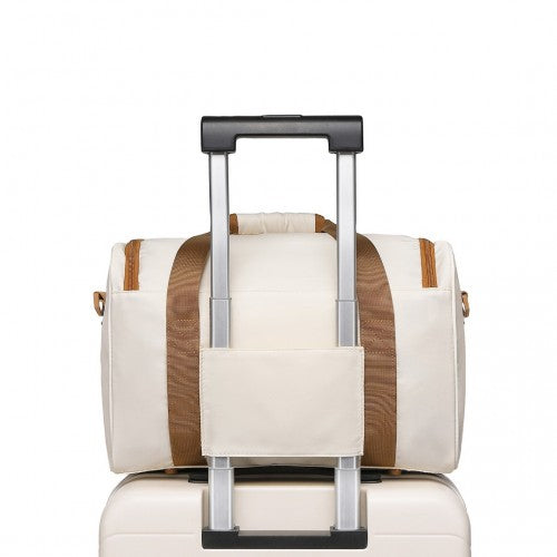 EA2321 - Kono Spacious Travel Storage Bag Handbag - Cream