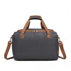 EA2321 - Kono Spacious Travel Storage Bag Handbag - Grey And Brown