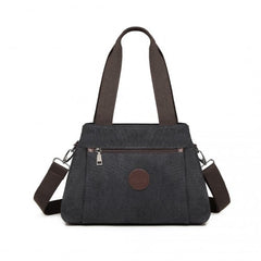 EH2045 - Kono Canvas Multi-Functional Cross Body Bag - Black