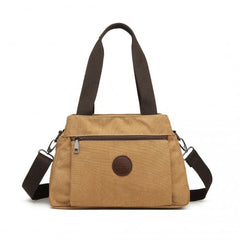 EH2045 - Kono Canvas Multi-Functional Cross Body Bag - Brown