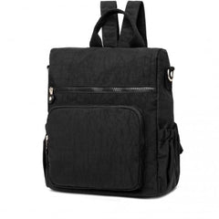 EH2107 - Kono Multi Way Anti-theft Waterproof Backpack Shoulder Bag - Black