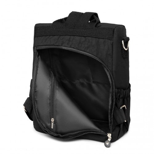 EH2107 - Kono Multi Way Anti-theft Waterproof Backpack Shoulder Bag - Black