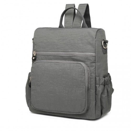 EH2107 - Kono Multi Way Anti-theft Waterproof Backpack Shoulder Bag - Grey