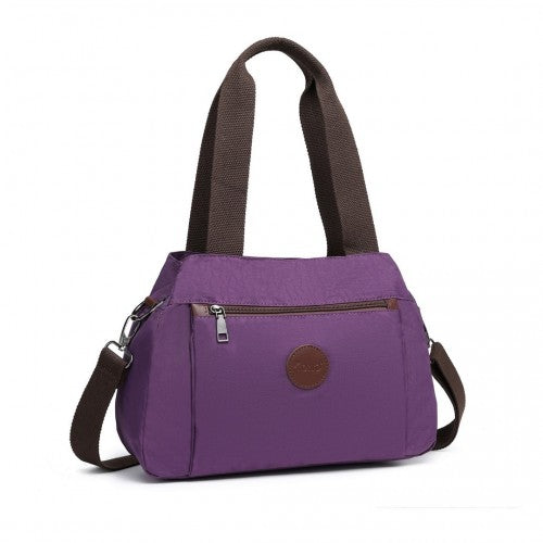 EH2239 - Kono Waterproof Multi-Functional Handbag Cross Body Bag - Purple