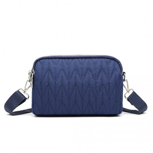 EH2258 - Kono Multi Pocket Waterproof Small Crossbody Bag - Navy