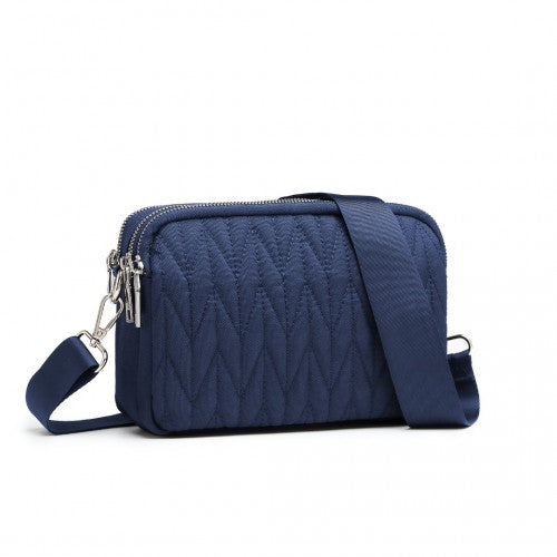 EH2258 - Kono Multi Pocket Waterproof Small Crossbody Bag - Navy