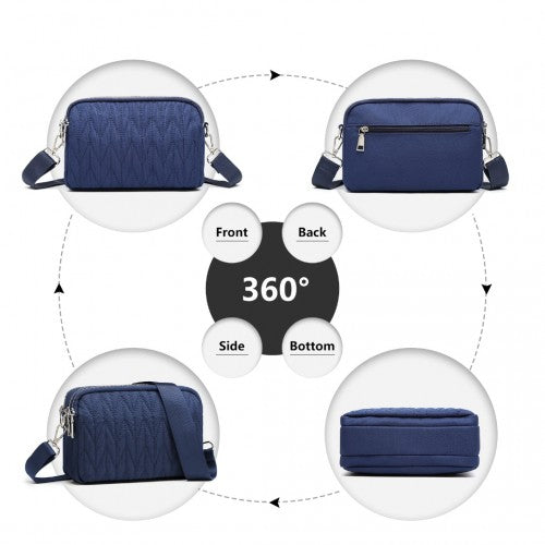 EH2258 - Kono Multi Pocket Waterproof Small Crossbody Bag - Navy