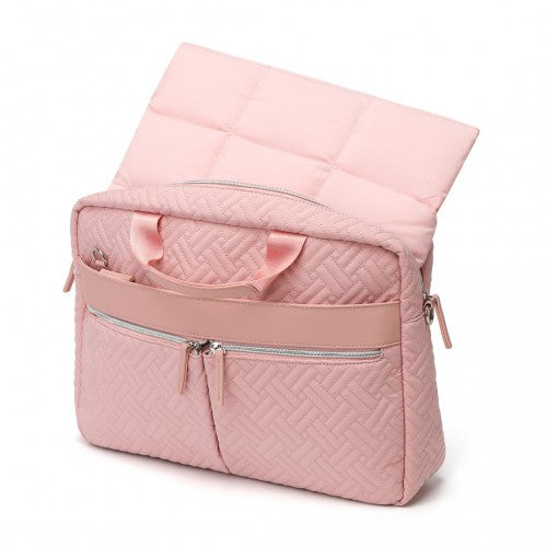 EH2359 - Kono Lightweight Magnetic Quilted Laptop Sleeve - Pink