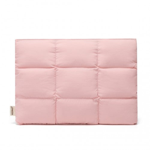 EH2359 - Kono Lightweight Magnetic Quilted Laptop Sleeve - Pink