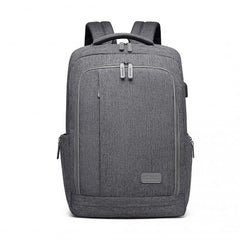 EM2111 - Kono Multi-Compartment Backpack with USB Port - Grey