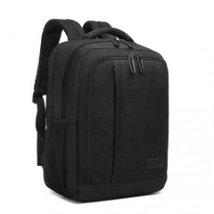 EM2111S - Kono Multi-Compartment Backpack with USB Port - Black