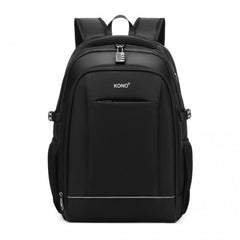 EM2130 - Kono Functional Travel Backpack With USB Charging Port - Black