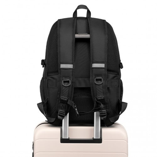 EM2130 - Kono Functional Travel Backpack With USB Charging Port - Black