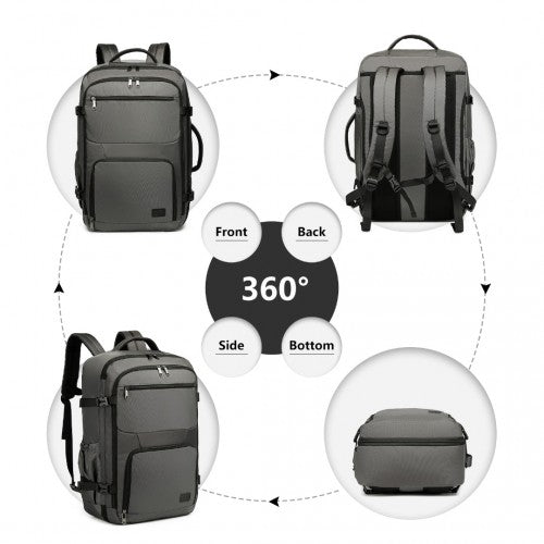 EM2207 - Kono Multifunctional Portable Travel Backpack Cabin Luggage Bag - Grey