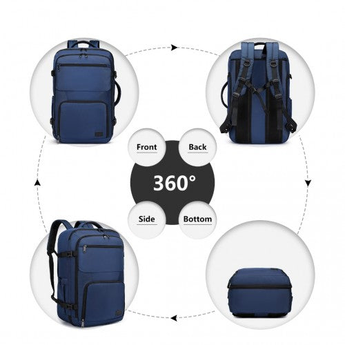 EM2207 - Kono Multifunctional Portable Travel Backpack Cabin Luggage Bag - Navy