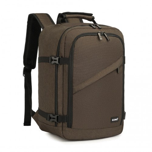 EM2231 - Kono Lightweight Cabin Bag Travel Business Backpack - Brown