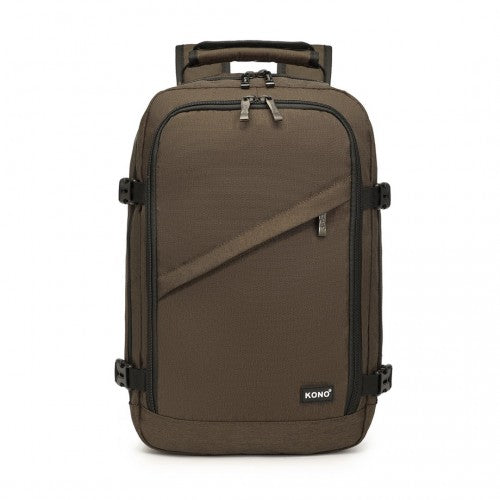 EM2231 - Kono Lightweight Cabin Bag Travel Business Backpack - Brown