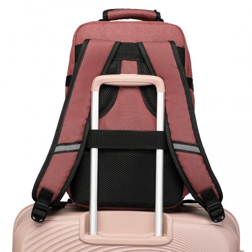 EM2231 - Kono Lightweight Cabin Bag Travel Business Backpack - Burgundy