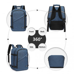 EM2231 - Kono Lightweight Cabin Bag Travel Business Backpack - Navy