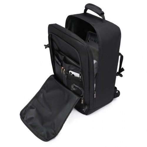 EM2231L - Kono Lightweight Cabin Bag Travel Business Backpack - Black