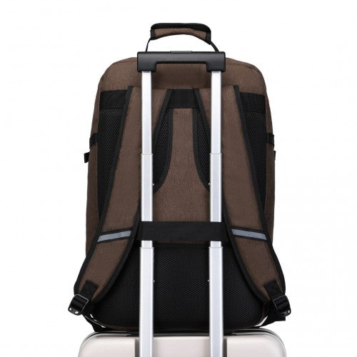 EM2231L - Kono Lightweight Cabin Bag Travel Business Backpack - Brown