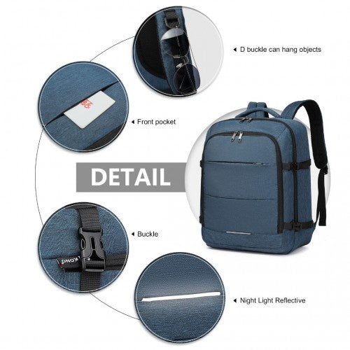 EM2232 - Kono Multi-level High-capacity Cabin Bag Travel Backpack - Navy