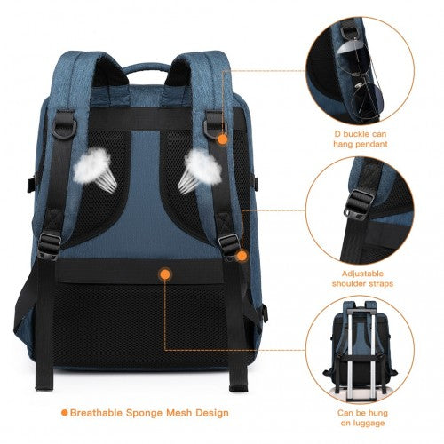 EM2232 - Kono Multi-level High-capacity Cabin Bag Travel Backpack - Navy