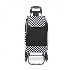 EQ2043 - Kono 6 Wheel Push Shopping Trolley - Black