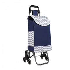 EQ2043 - Kono 6 Wheel Push Shopping Trolley - Navy