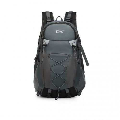 EQ2238 - Kono Multi Functional Outdoor Hiking Backpack With Rain Cover - Grey