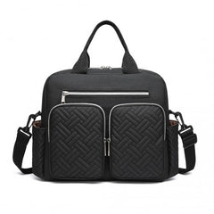 EQ2248 - Kono Durable And Functional Changing Tote Bag - Black