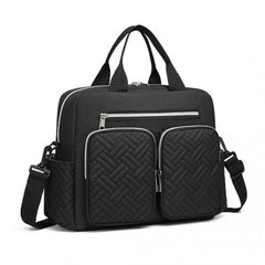 EQ2248 - Kono Durable And Functional Changing Tote Bag - Black