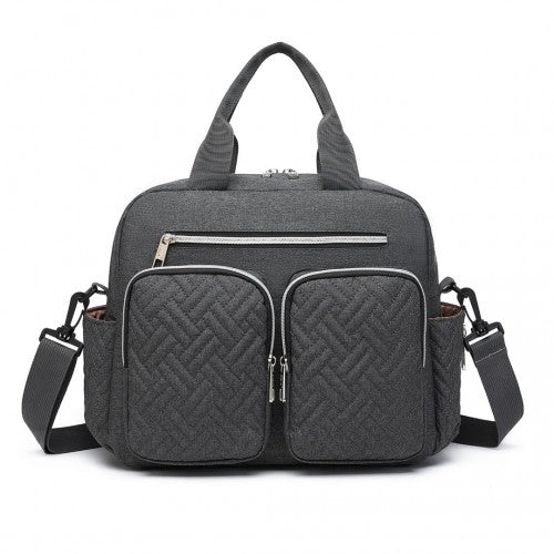 EQ2248 - Kono Durable And Functional Changing Tote Bag - Dark Grey