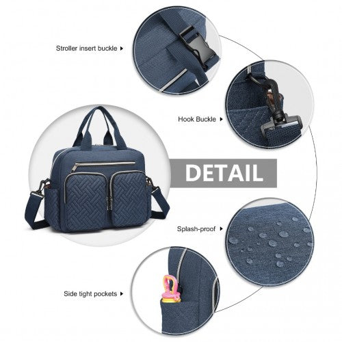 EQ2248 - Kono Durable And Functional Changing Tote Bag - Navy