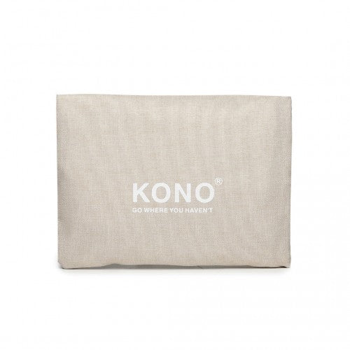 EQ2256 - Kono Foldable Waterproof Storage Travel Handbag - Beige