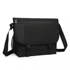 EQ2260 - Kono High Security Messenger Bag Satchel Shoulder Bag - Black