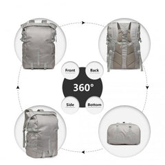 EQ2302 - Kono Large Capacity Basketball Sports Fitness Backpack - Grey