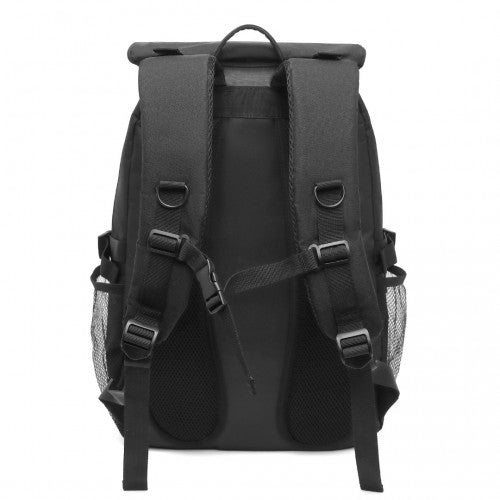 EQ2304 - Kono Men's Versatile and Sleek Urban Commuter Backpack - Black