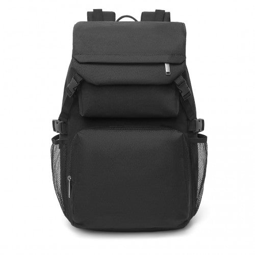 EQ2304 - Kono Men's Versatile and Sleek Urban Commuter Backpack - Black