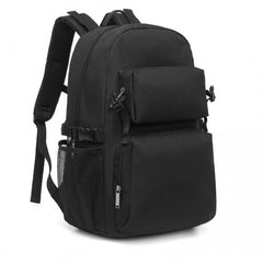 EQ2304 - Kono Men's Versatile and Sleek Urban Commuter Backpack - Black