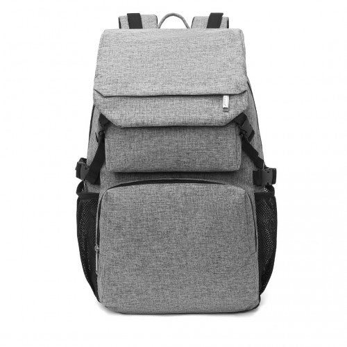 EQ2304 - Kono Men's Versatile and Sleek Urban Commuter Backpack - Grey