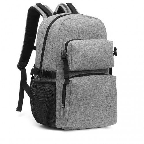 EQ2304 - Kono Men's Versatile and Sleek Urban Commuter Backpack - Grey