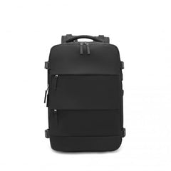 EQ2344 - Kono Multi-Functional Breathable Travel Backpack With USB Charging Port And Separate Shoe Compartment - Black