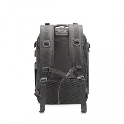 EQ2344 - Kono Multi-Functional Breathable Travel Backpack With USB Charging Port And Separate Shoe Compartment - Grey