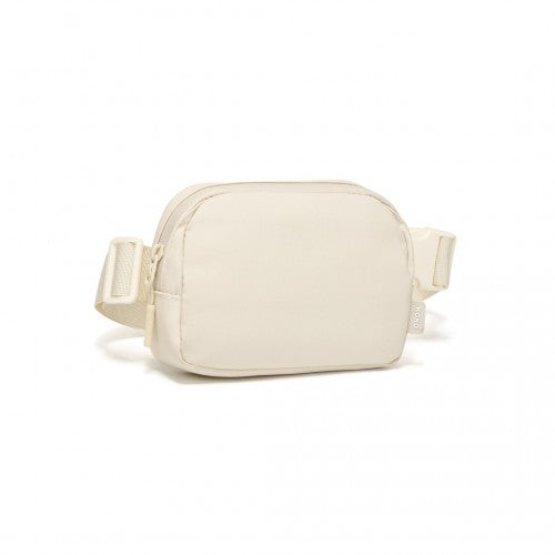 EQ2345 - Kono Sleek And Stylish Minimalist Classic Waterproof Waist Pack - Beige