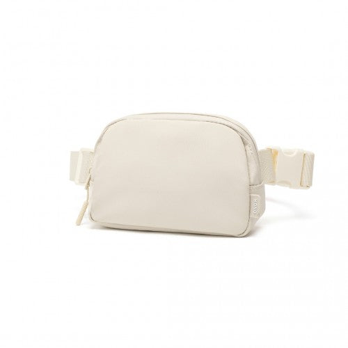 EQ2345 - Kono Sleek And Stylish Minimalist Classic Waterproof Waist Pack - Beige