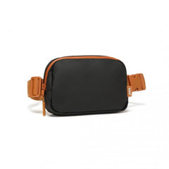 EQ2345 - Kono Sleek And Stylish Minimalist Classic Waterproof Waist Pack - Black And Brown