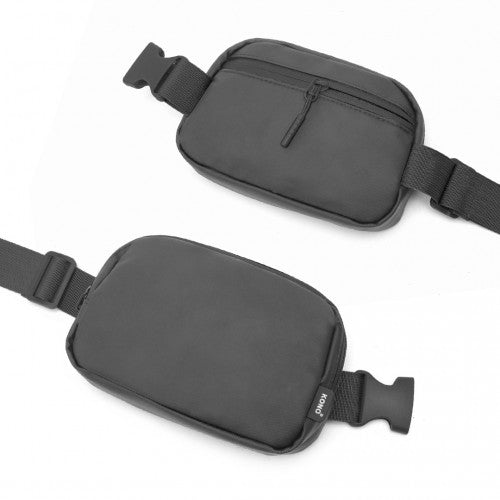 EQ2345 - Kono Sleek And Stylish Minimalist Classic Waterproof Waist Pack - Grey