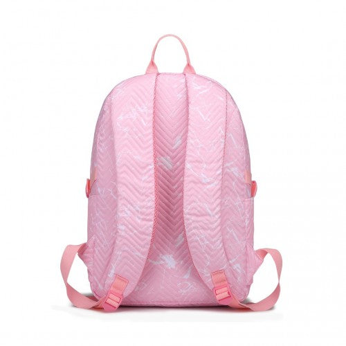 EQ2361 - Kono Water-Resistant School Backpack With Secure Laptop Compartment - Pink